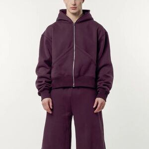 NWT Salt Murphy Klaus Hoodie Zip Up Jacket in Plum Medium